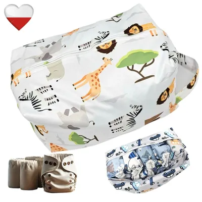 Produktbild von Wickeltasche SAFARI waschbar 32x20x15 cm mit Reißverschluss für Stoffwindeln