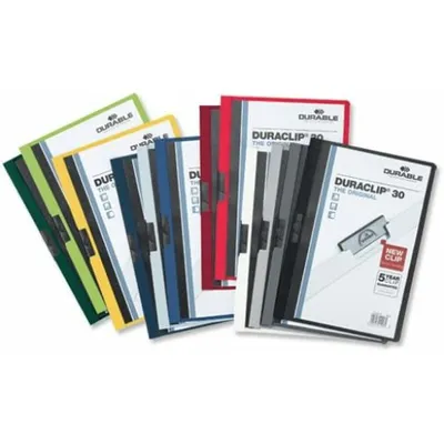 Obrázok produktu pre Durable DURACLIP 30 A4, Čierna, Zelená, Priehľadná, PVC, 30 listy, A4, 1 kusov