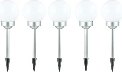Produktbild von 5x LED Solar Steckleuchten, Kugel Durchmesser 15 cm