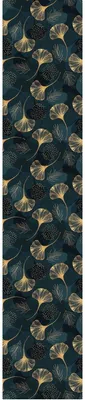 Immagine prodotto di Carta da parati in tessuto non tessuto preincollata – Foglia di ginkgo blu – 1 rotolo da 300 x 60 cm