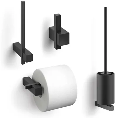 Produktbild von ZACK Carvo Toilettenzubehörset 4-in-1 Schwarz
