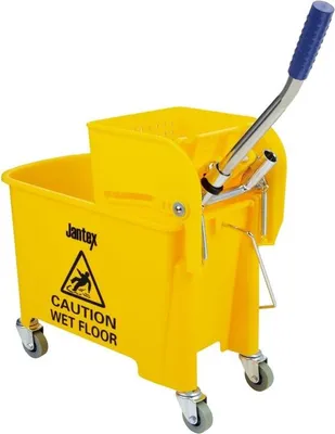 Zdjęcie produktu dla Wiadro do mopa Jantex z prasą do mopa, żółte, 20 l