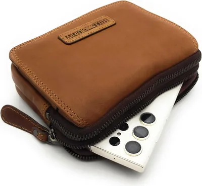 Produktbild von Hill Burry echt Leder Gürteltasche Bikertasche Hüfttasche Bauchtasche braun