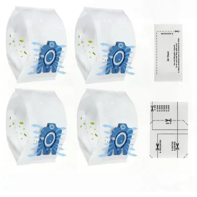 Productafbeelding van Stofzuigerzakken - 4 stuks met motorfilter en uitlaatfilter - Vervanging voor Miele Complete C3 C2 S8340 S8360 Classic C1 - HyClean GN Pure type