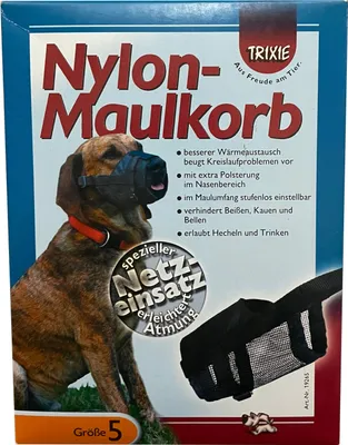 Produktbild von TRIXIE - Maulkorb für Hunde mit Netzeinsatz, L-XL