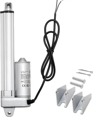 Immagine prodotto di Attuatore lineare a 12V, 6 pollici, grado di protezione IP65 (resistente all'acqua), forza di 675 libbre (3000 N), velocità di 0,2 pollici al secondo, staffa di montaggio per pannelli solari, per apparecchiature industriali e di automazione, porte automatiche