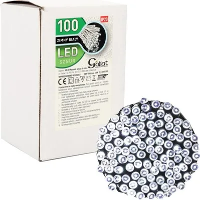 Zdjęcie produktu dla Świąteczne Lampki Choinkowe 100 LED, Wewnętrzne, Kolor Zimny Biały, Długość 5m