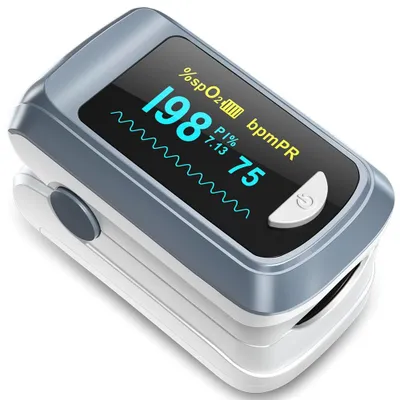 Produktbild von Blutsauerstoffsättigungsmonitor, Herzfrequenzmonitor und schneller Spo2-Sauerstoffmonitor mit LED-Bildschirm, Batterien enthalten