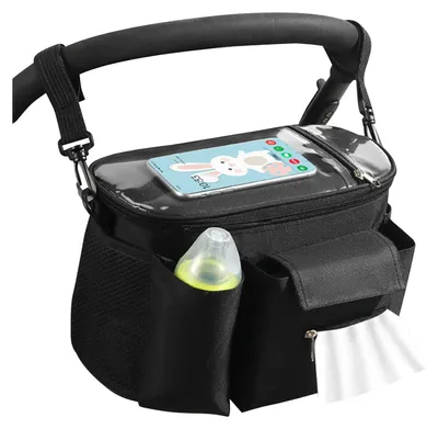 Immagine prodotto di Organizzatore per passeggino con portabicchieri e tracolla regolabile