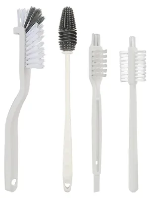 Reinigungsbürsten-Set, 4 Stück, Nylonborsten, ergonomischer Griff