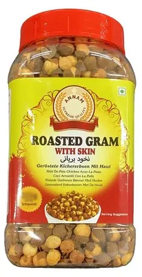 Zdjęcie produktu dla Prażona ciecierzyca Annam Roasted Gram 450 g – chrupiąca przekąska