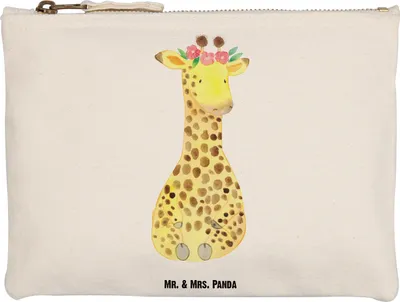 Produktbild von Mr. & Mrs. Panda Etui Giraffe Blumenkranz Grösse XL Große - Weiß - Geschenk, Federmappe, Afrika, Abenteurer, Schlampermäppchen, Freundin, Mäppchen, Kosmetiktasche