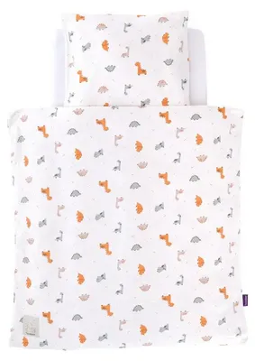 Produktbild von Träumeland Bettwäsche Jersey Dinolino 80/80 + 35/40 cm