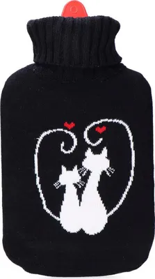 Produktbild von EDM Hot Water Bag 76779 Schwarz Schwarz/Weiß Lana 2 L