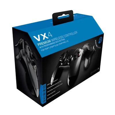 Produktbild von Gioteck VX-4, Gamepad, PlayStation 4, Schaltfläche Zurück, D-Pad, Analog / Digital, Kabellos, Bluetooth