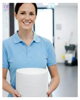 Produktbild von Handtuchrollen – Set mit 6 Rollen à 300 m, 1-lagig, für Innenabwicklung, Papierhandtücher für Handtuchspender, 100 % Zellstoff, Weiß
