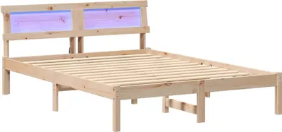 Immagine prodotto di vidaXL Struttura letto con testiera marrone 120 x 190 cm in legno di pino massiccio