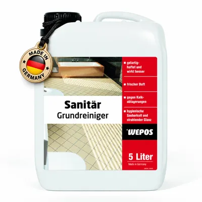Produktbild von WEPOS Sanitär & Kalk Reiniger 5L | Gel-Grundreiniger für Bad