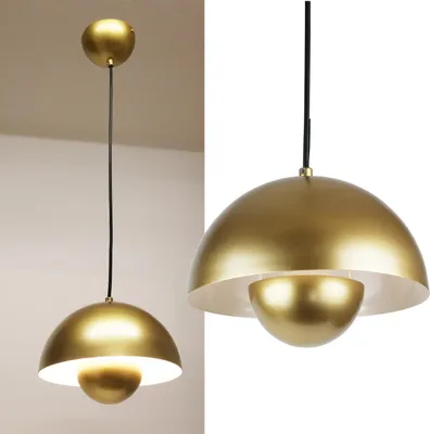 Produktbild von Goldfarbener Kronleuchter mit Blumenmuster, E27, Pendelleuchte mit „Blumentopf“-Design für Schlafzimmer