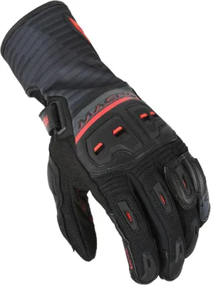 Produktbild von Macna Shellar perforierte Motorrad Handschuhe, schwarz/rot, M