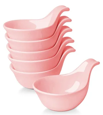 Dip-Schalen mit Henkel, 6er Set, 85 ml, spülmaschinenfest, rosa