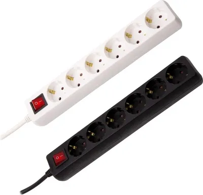 Produktbild von Steckerleiste mit 6 Steckdosen und Schalter Ledkia (5 m)