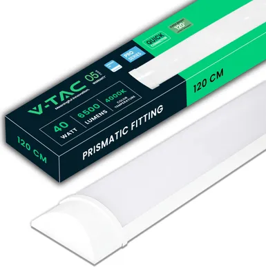 Obrázok produktu pre V-TAC LED svietidlo do vlhkých priestorov, 120 cm, 40 W, IP20, na stenu a do garáže, studená biela