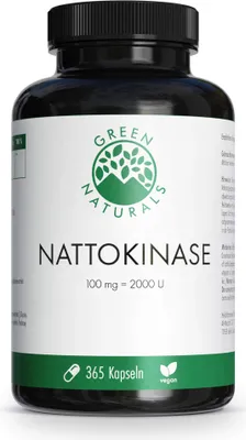 Produktbild von GREEN NATURALS Nattokinase 100 mg vegan, 365 St KAP