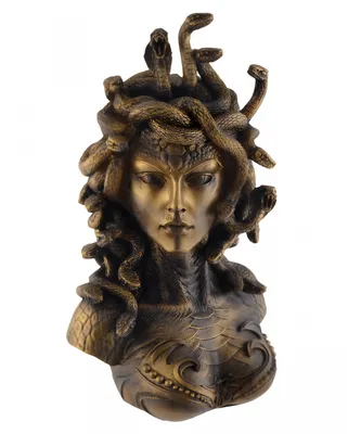 Produktbild von Bronzefarbene Medusabüste 28cm