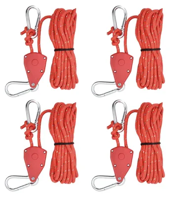 Produktbild von Zeltseil 5 m - Reflektierend - Nylon/Polyester - 4 mm - Ratschenhaken - Aluminium-Spanner - Vielseitige Anwendungen - Paracord