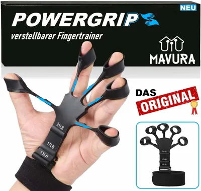 Produktbild von POWERGRIP Handtrainer Kraftgreifer Fingertrainer Unterarmtrainer verstellbar