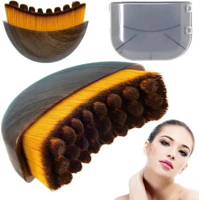 Imagen del producto de Cepillo facial para drenaje linfático, exfoliante, para masaje con cepillo seco, 1 unidad, para el cuidado de la piel
