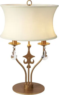 Produktbild von Elstead Windsor Tischleuchte E14 2-fach Gold Patina Creme,  UK