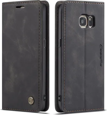 Image de Galaxy S7 Case, RetroPolyuréthaneLeather Case, Card Pockets, Magnetic Closure, Case with Stand Function for Samsung Galaxy S7 Black