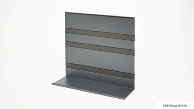 Zdjęcie produktu dla Uniwersalna półka Linero MosaiQ H=300 mm, system relingowy, czarny mat