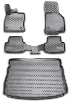 Produktbild von Gummi Kofferraumwanne + Fußmatten Set für VW Golf 7 5G, Bj. 2013-