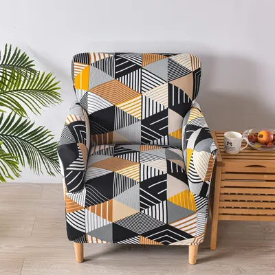 Obrázek produktu pro Stretch Armchair Cover Elastický potištěný potah na pohovku Klubové potahy na židle, potahy na sedadla pro banketové židle, potahy na židle s područkami, styl 5