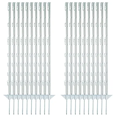 Produktbild von Electra Kunststoffpfahl 105 cm mit Doppeltritt - weiß - 20 Stück Weidezaunpfähle