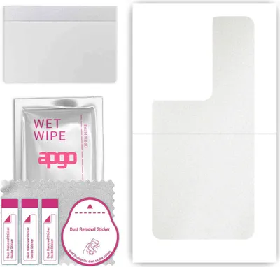 Produktbild von apgo Rückseite Schutzfolie, Skin, kompatibel mit Oppo Reno8 Pro 5G, Hinten Displayschutzfolie aus Vinylfolie, kratzfest, einfache Montage - Matt Transparent