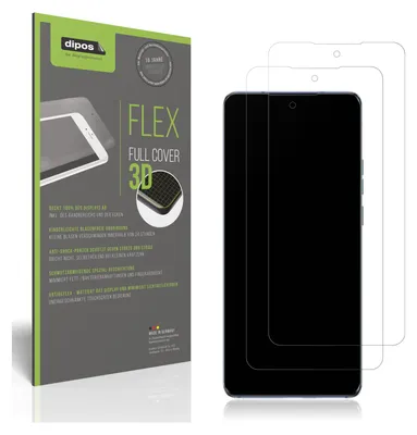 A product packaging for screen protectors is shown next to a smartphone with screen protectors applied.