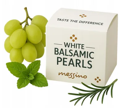 Produktbild von Messino Weiße Balsamico-Essigperlen 50 g – Feinkostperlen aus Weißweinessig für Gourmetgerichte