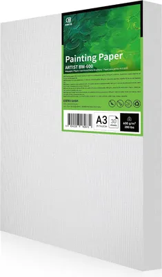Productafbeelding van Canvas-textuur tekenpapier, A3, 600 g/m², 30 vellen, kunstenaarskwaliteit, geschikt voor olieverfschilderij, acryl en oliepastels