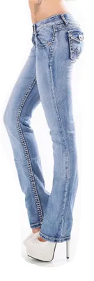 Image de Miss RJ Jeans : Jean skinny pour femmes, avec poches plaquées et coutures apparentes. (Modèle disponible en Allemagne, aux Pays-Bas, en Suède et en Pologne)