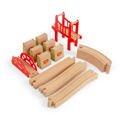 Obrázok produktu pre Bigjigs Rail Drevená koľajová súprava Most 18 dielov