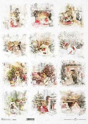 Immagine prodotto di Carta di riso per decoupage A3 ITD-R657L Topolino di Natale