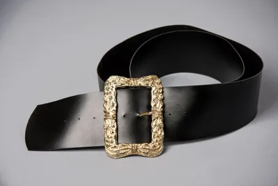 Produktbild von schwarzer Gürtel mit Metallschließe, ca. 160 cm