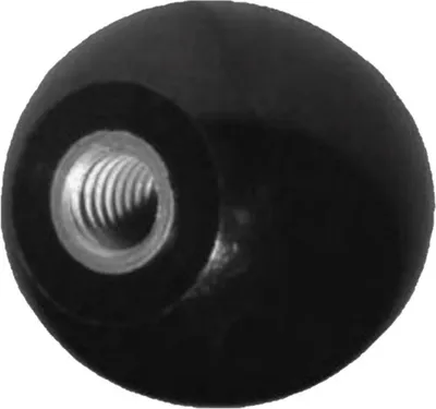 Produktbild von 5 Stück - Kugelknopf M 8 - Ø 32 mm - DIN319 - Stahlgewinde - schwarz