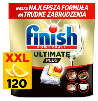 Produktbild von FINISH Ultimate Plus Geschirrspülkapseln Zitrone 120 Stück