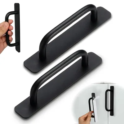 Imagen del producto de 2 tiradores autoadhesivos para muebles, manija de aluminio para puertas correderas - color