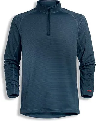 Produktbild von Uvex 98165, Hemd, Uni, Blau, M, Reißverschluss, Elasthan, Polyester